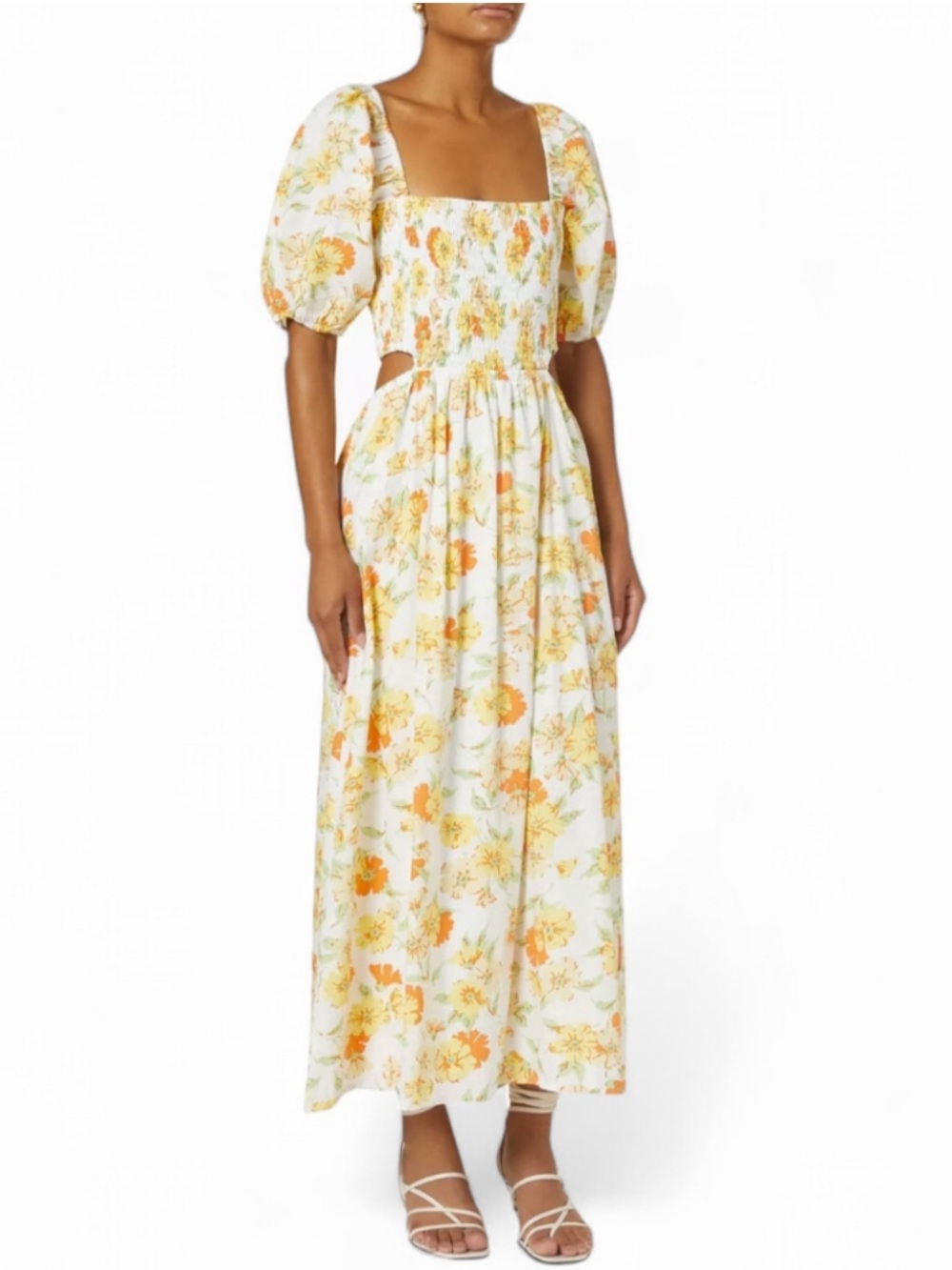 Faithful the Brand Floral Maxi Dress with Back Cutout, Size 8, EUC
